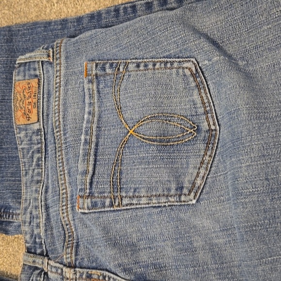 Paris Blues Jeans Womens Size 17 Light Blue Distressed Flare Leg - Picture 13 of 14